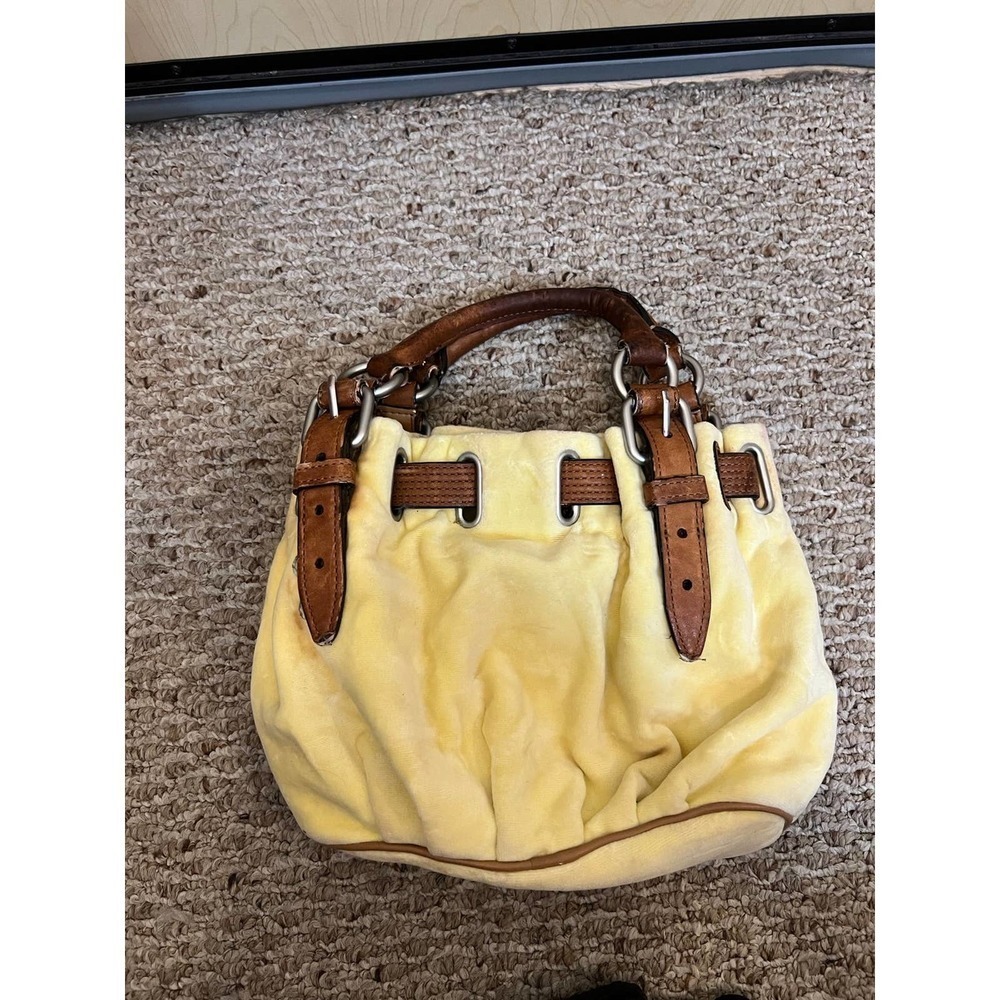 Juicy Couture RARE Yellow Velour Daydreamer Shoulder bag - Picture 2 of 12